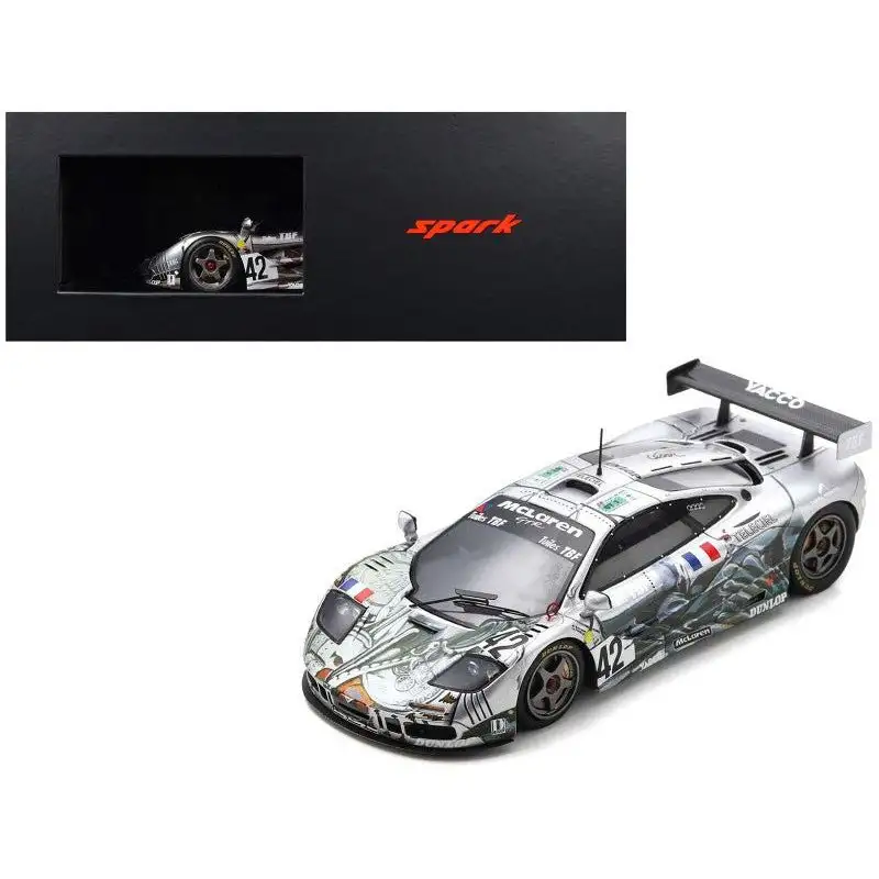 McLaren F1 GTR #42 Jean-Luc Maury-Laribiere - Marc Sourd - Herve Poulain "BBA Competition" "24 Hours of Le Mans" (1995) with Acrylic Display Case 1/18 Model Car by Spark