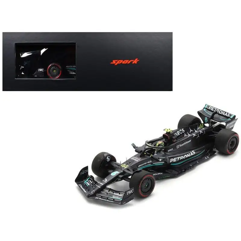 Mercedes-AMG F1 W14 E Performance #44 Lewis Hamilton "Petronas" 3rd Place Formula One F1 "British GP" (2023) with Acrylic Display Case 1/18 Model Car by Spark