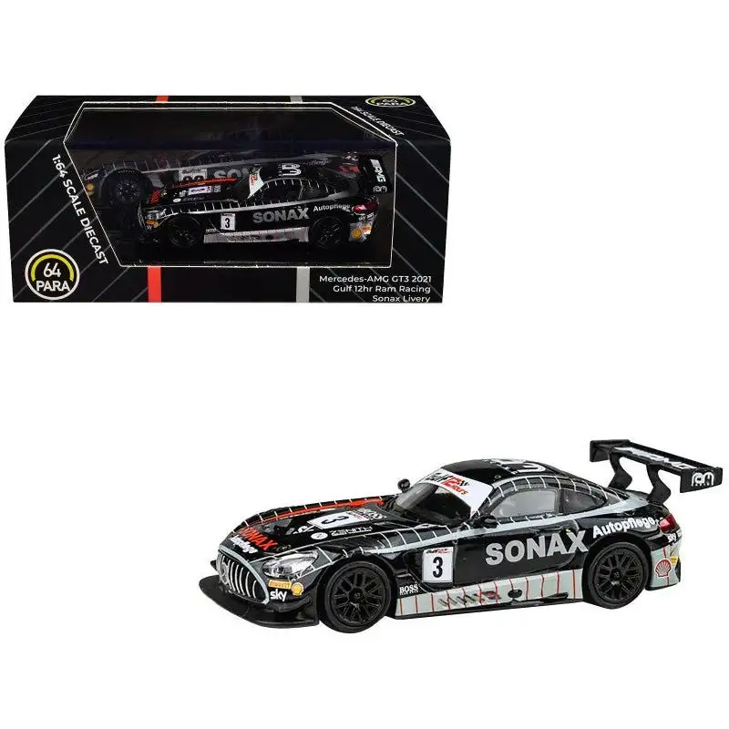 Mercedes-AMG GT3 #3 Chris Froggatt - Ian Loggie - Callum MacLeod "Ram Racing" 3rd Place "Gulf 12 Hours" (2021) 1/64 Diecast Model Car by Paragon Models