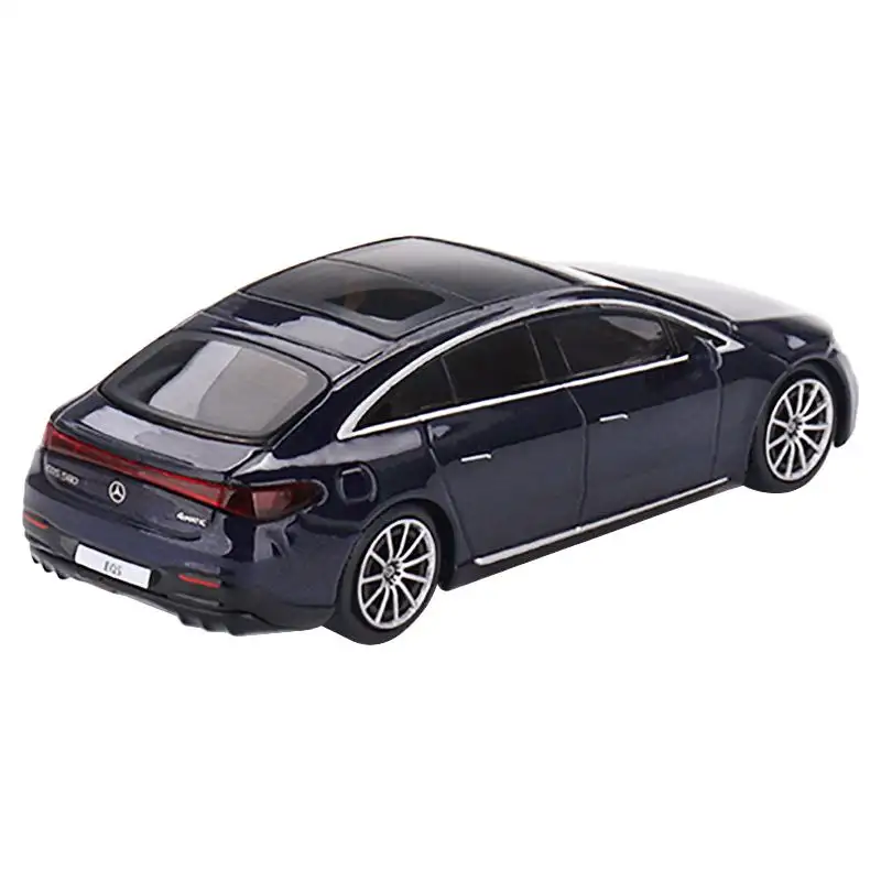 Mercedes-Benz EQS 580 4MATIC Nautical Blue Metallic Limited Edition to 2400 pieces Worldwide 1/64 Diecast Model Car by Mini GT