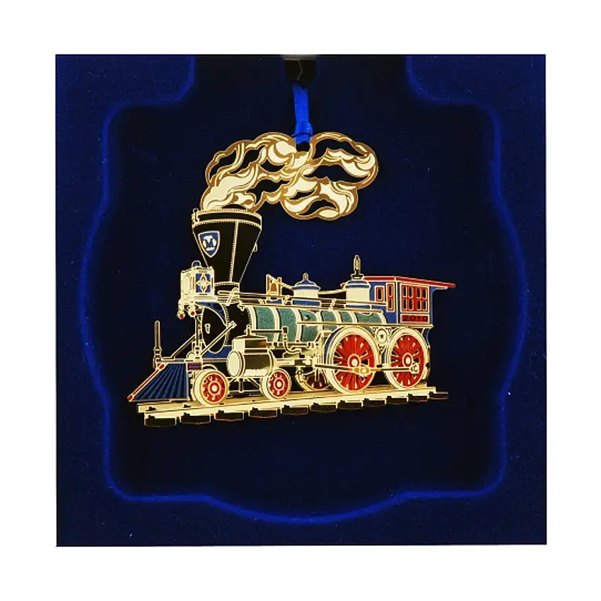 2010 Cut Brass Train Ornament - 4-4-0 Locomotive