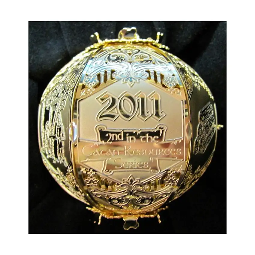 2011 Cut Brass Catan Ornament - Wood