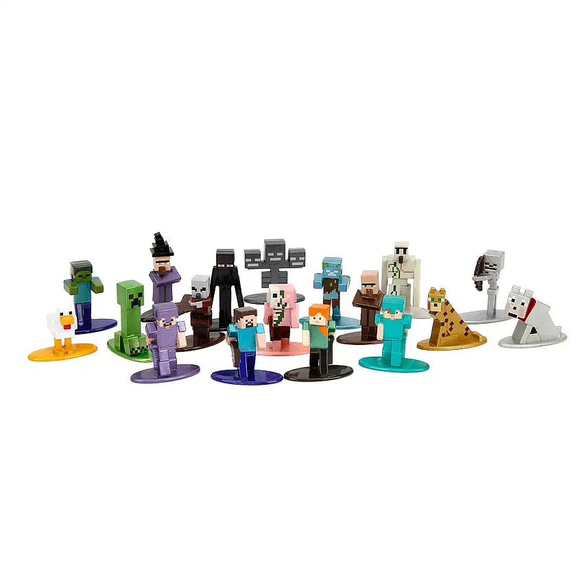 "Minecraft" Set of 18 Diecast Figures "Nano Metalfigs" Series Diecast Models by Jada