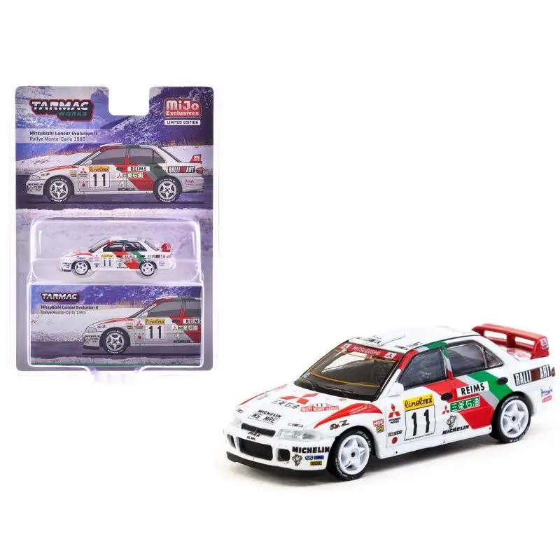 Mitsubishi Lancer Evolution II RHD (Right Hand Drive) #11 Tommi Makinen - Seppo Harjanne "Rallye Monte-Carlo" (1995) "Global64" Series 1/64 Diecast Model by Tarmac Works