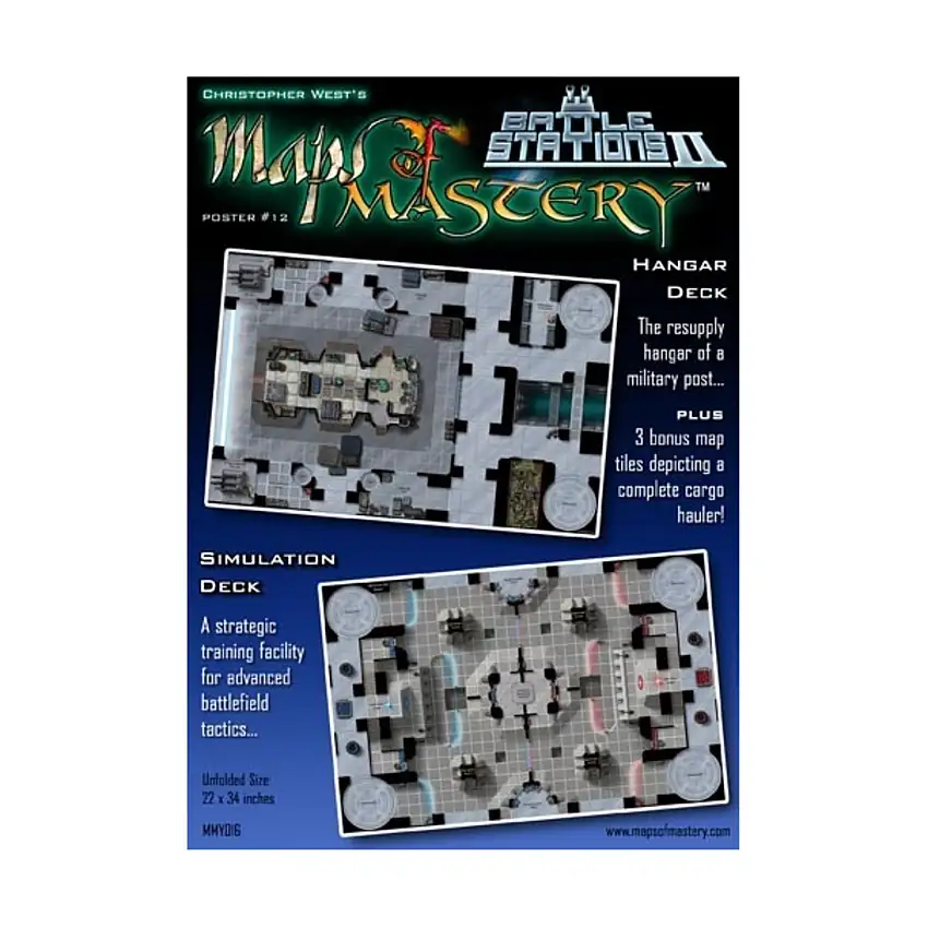 Poster Map #12 - Battle Stations, Hangar & Simulation Deck