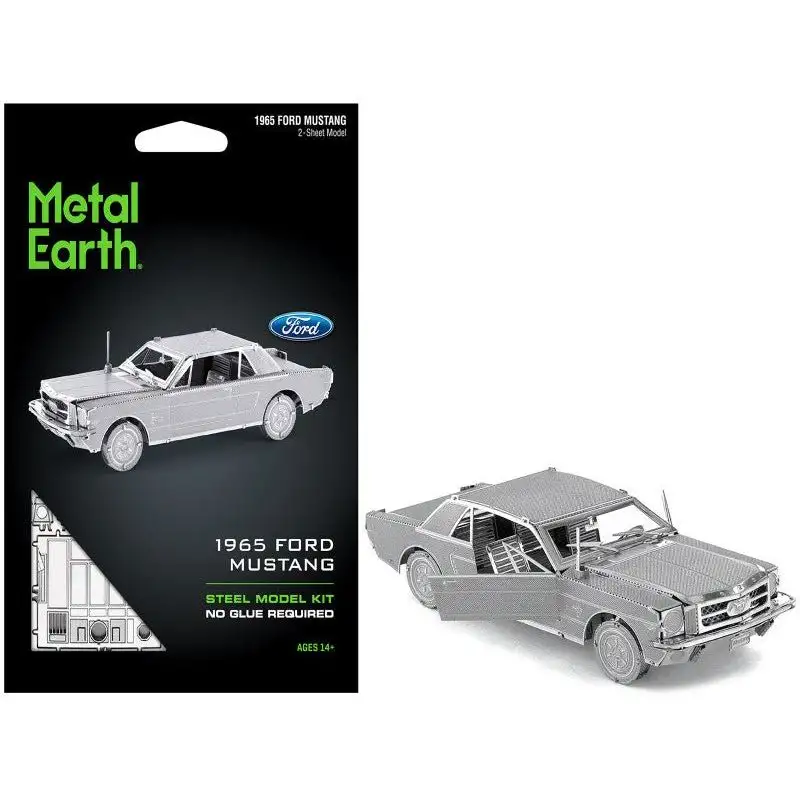 Model Kit 1965 Ford Mustang Metal (Moderate Difficulty) Steel Model by Metal Earth
