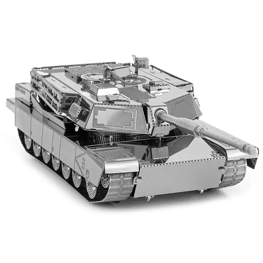 Model Kit American M1 Abrams Tank (Moderate Difficulty) Steel Model by Metal Earth