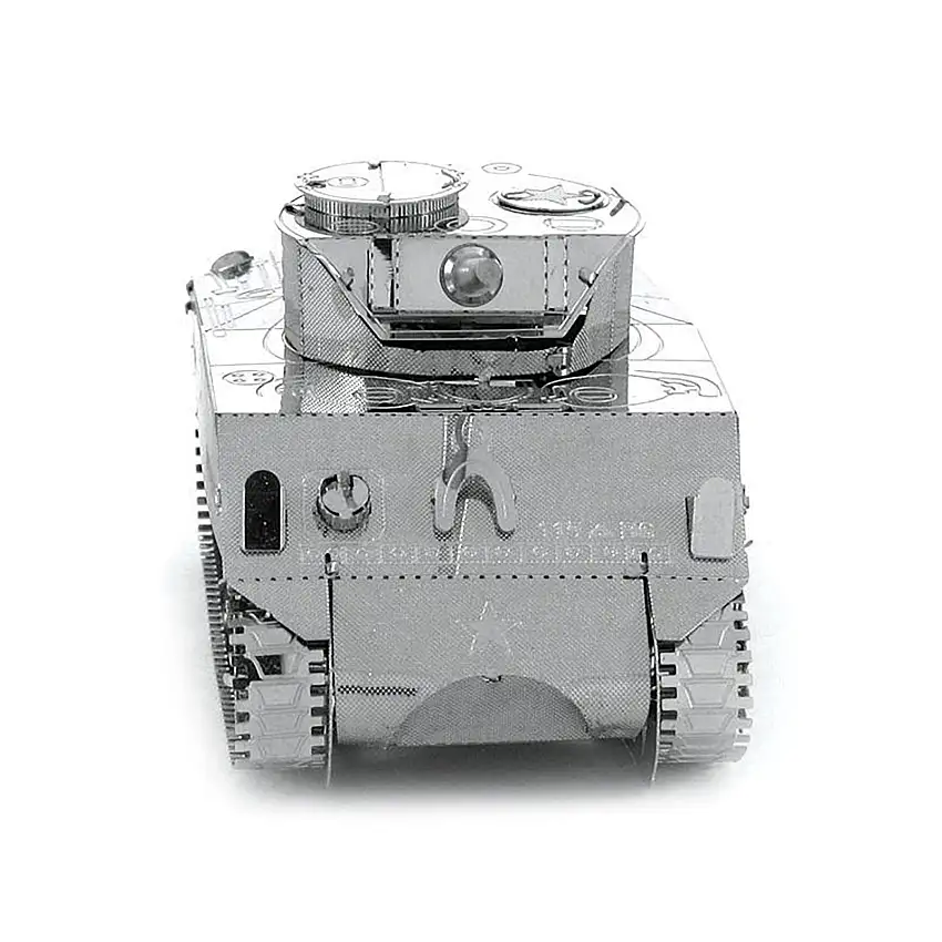 Model Kit American Sherman Tank (Moderate Difficulty) Steel Model by Metal Earth