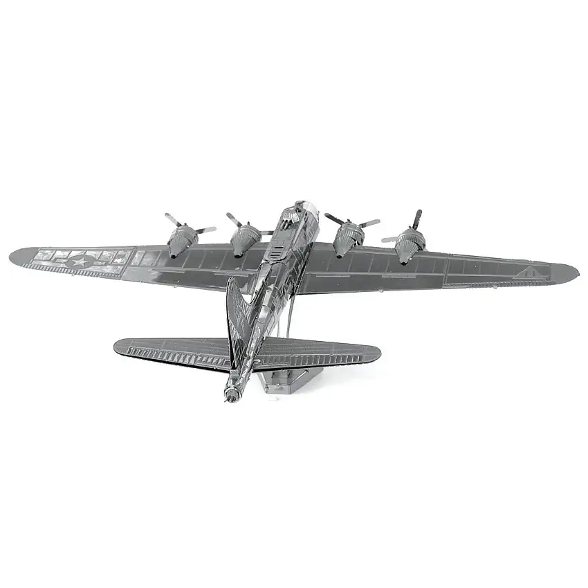 Model Kit Boeing B-17 Flying Fortress Bomber Aircraft (Moderate Difficulty) Steel Model by Metal Earth