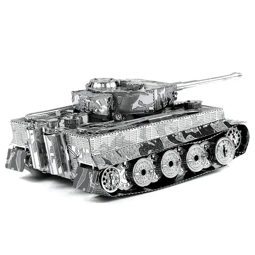 Model Kit German Tiger I Tank (Moderate Difficulty) Steel Model by Metal Earth