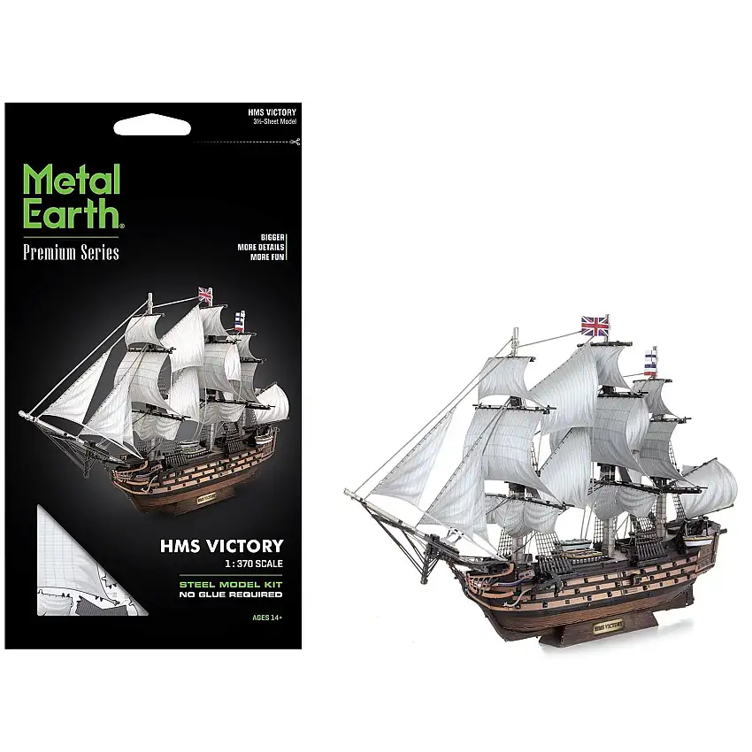 Model Kit HMS Victory British Navy Ship (Challenging Difficulty) Steel Model by Metal Earth
