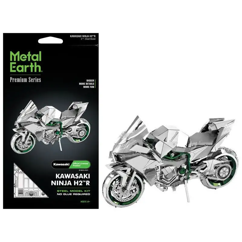 Model Kit Kawasaki Ninja H2R Motorcycle (Expert Difficulty) Steel Model by Metal Earth