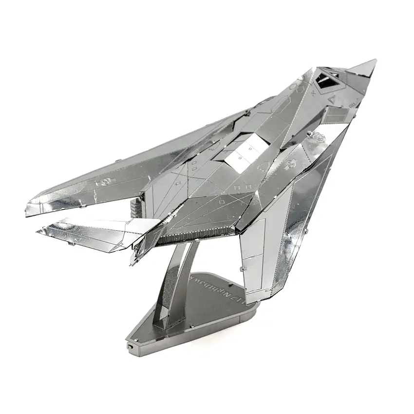 Model Kit Lockheed Martin F-117 Nighthawk Stealth Aircraft "United States Air Force" (Moderate Difficulty) Steel Model by Metal Earth