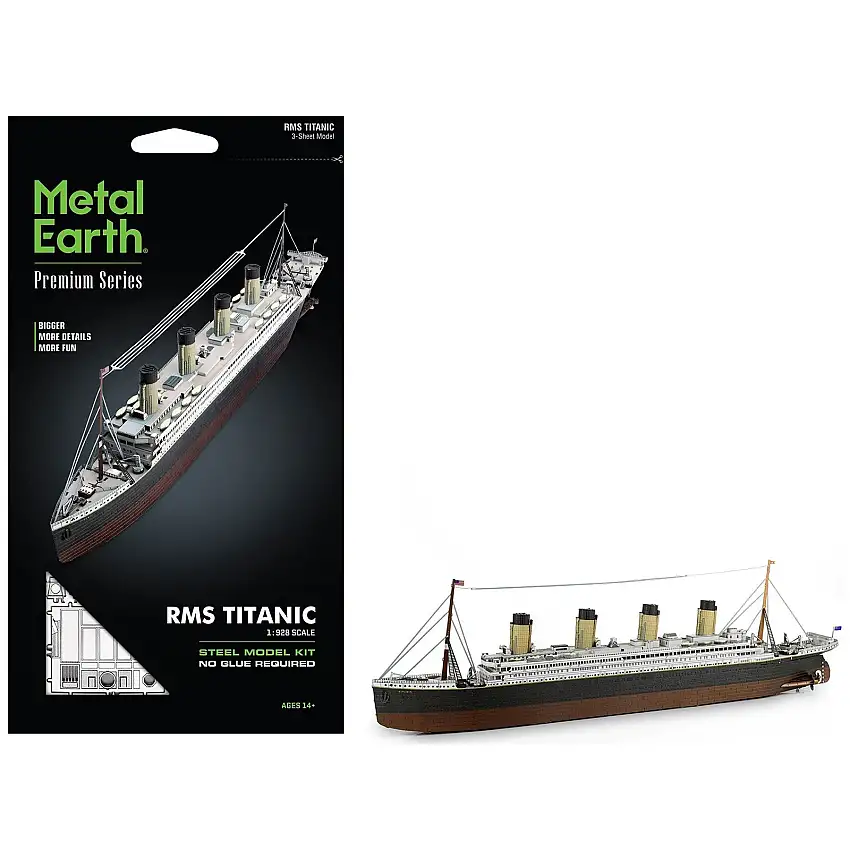 Model Kit RMS Titanic Ship (Moderate Difficulty) Steel Model by Metal Earth