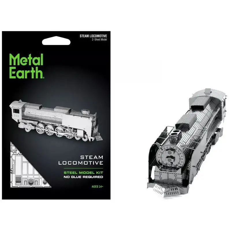 Model Kit Steam Locomotive #844 (Moderate Difficulty) Steel Model by Metal Earth