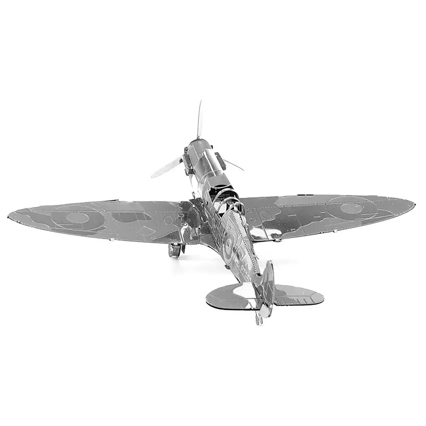 Model Kit Supermarine Spitfire Fighter Aircraft "Royal Air Force" (Easy Difficulty) Steel Model by Metal Earth