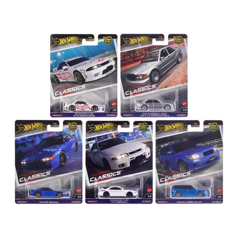 "Modern Classics" 5 piece Set "Car Culture" 2024 Series E Diecast Model Cars by Hot Wheels