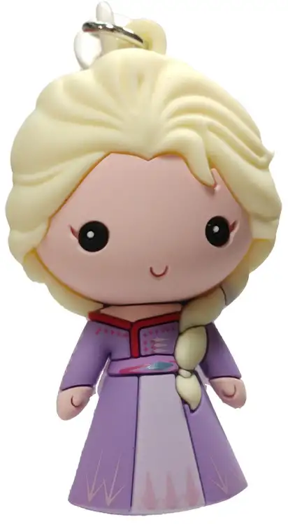Disney 3D Figural Foam Bag Clip Frozen 2 Elsa Mystery Minifigure [Purple Dress Loose]