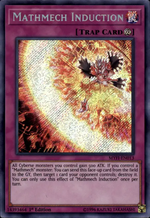 YuGiOh Mystic Fighters Secret Rare Mathmech Induction MYFI-EN013