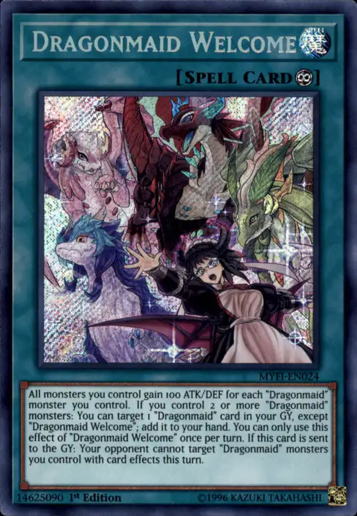 YuGiOh Mystic Fighters Secret Rare Dragonmaid Welcome MYFI-EN024
