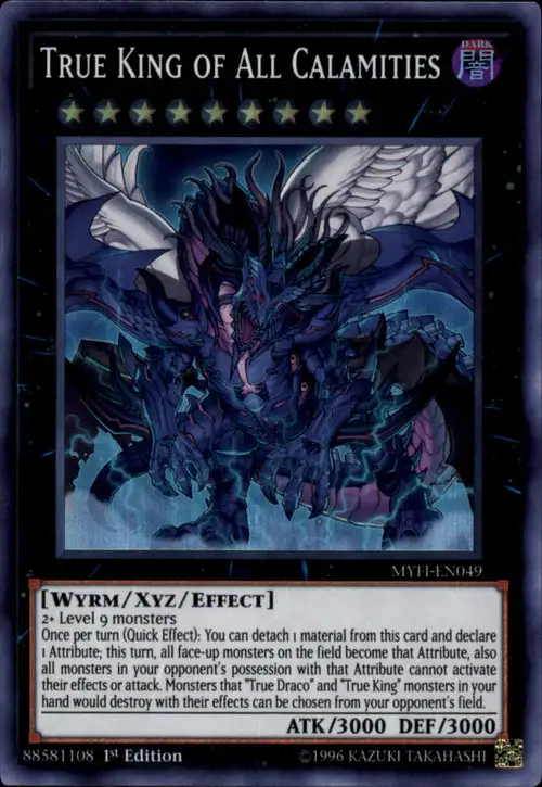YuGiOh Mystic Fighters Super Rare True King of All Calamities MYFI-EN049
