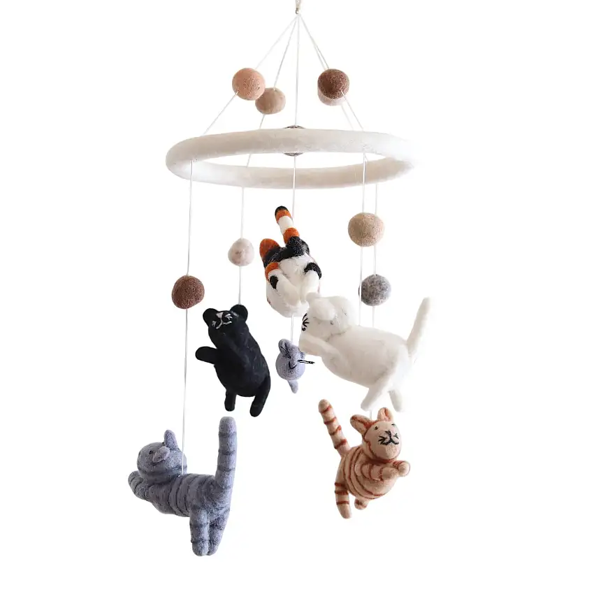 Felt Cat Baby Mobile