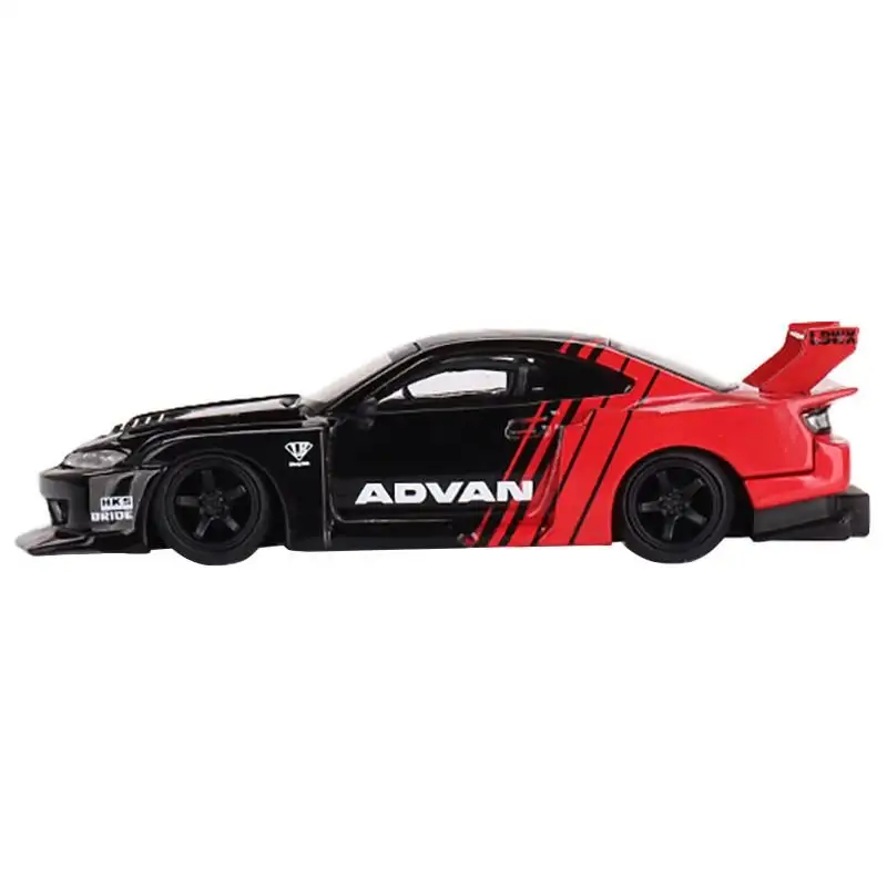 Nissan "LB-Super Silhouette" S15 SILVIA RHD (Right Hand Drive) Red and Black "ADVAN" Limited Edition 1/64 Diecast Model Car by Mini GT