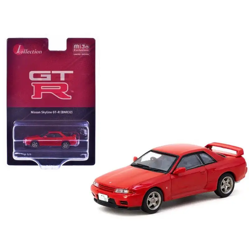 Nissan Skyline GT-R (BNR32) RHD (Right Hand Drive) Red "J Collection" Series 1/64 Diecast Model by Tarmac Works
