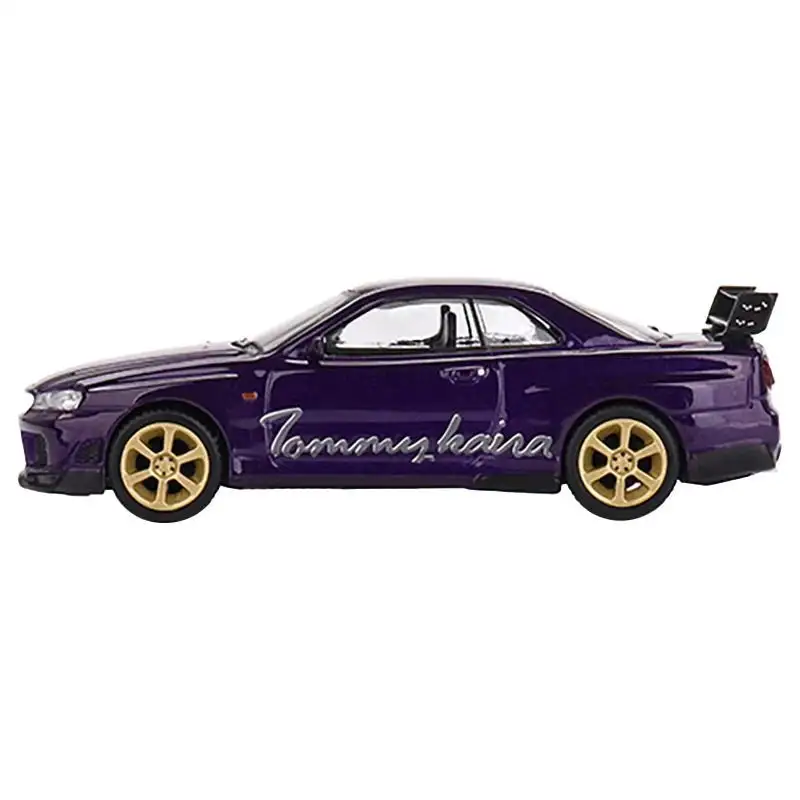 Nissan Skyline GT-R (R34) RHD (Right Hand Drive) "Tommykaira R-z" Midnight Purple Metallic Limited Edition to 8400 pieces Worldwide 1/64 Diecast Model Car by Mini GT