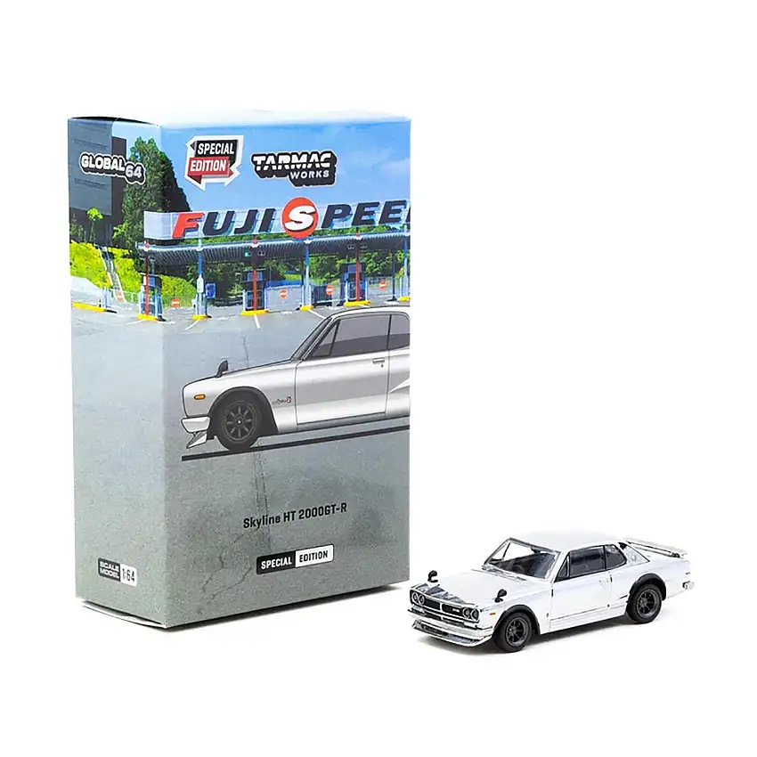 Nissan Skyline HT 2000GT-R RHD (Right Hand Drive) Silver Chrome "Japan Special Edition" "Global64" Series 1/64 Diecast Model Car by Tarmac Works