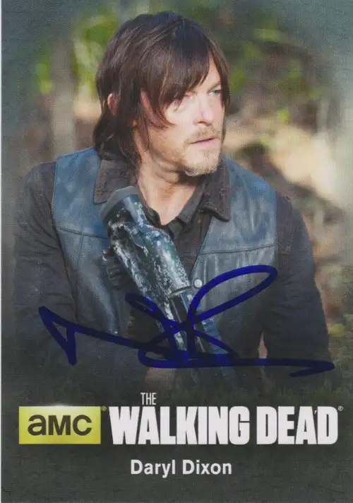 The Walking Dead Topps Daryl Signed by Norman Reedus C02 Autograph Card C02 [Includes JSA Authentication Card]