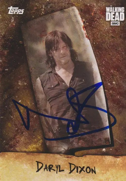 The Walking Dead Topps Daryl Signed by Norman Reedus CHOP-3 Autograph Card CHOP-3 [Includes JSA Authentication Card]