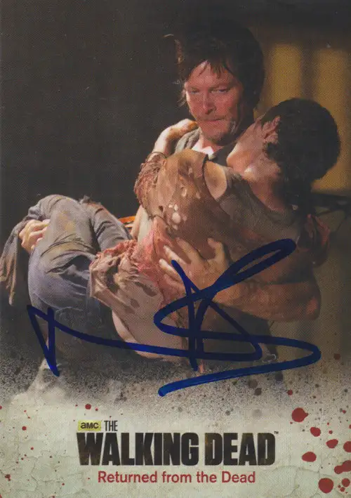 The Walking Dead Topps Daryl Signed by Norman Reedus Autograph Card [Includes JSA Authentication Card]