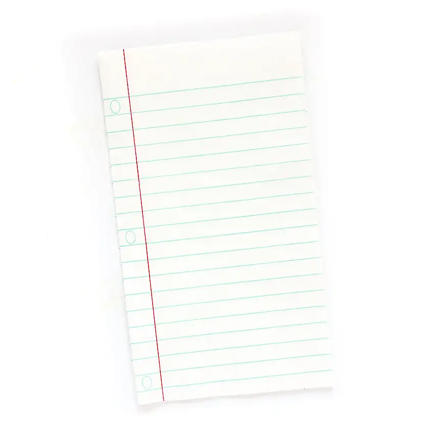 Notebook Paper Napkin