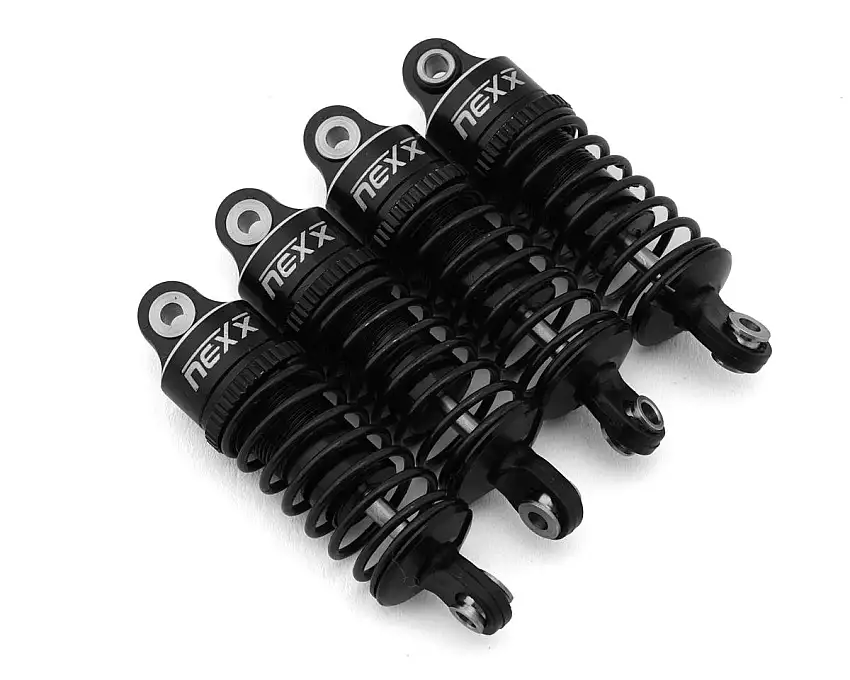 NEXX Racing Losi® NASCAR® Aluminum Oil-Filled Threaded Shocks (Black) (4)
