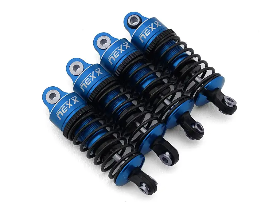NEXX Racing Losi® NASCAR® Aluminum Oil-Filled Threaded Shocks (Blue) (4)