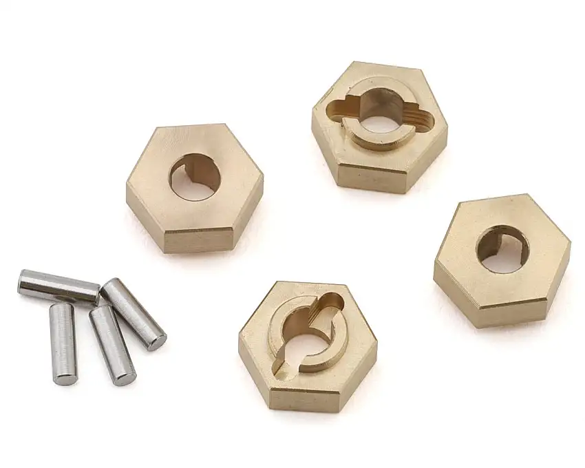 NEXX Racing Losi® Micro-B Brass Wheel Hexes (Gold) (4)