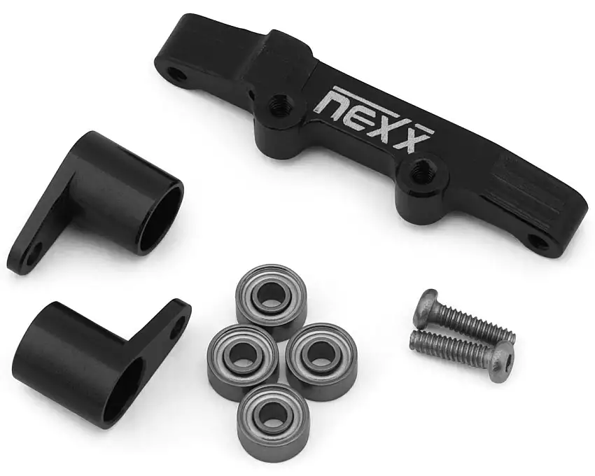 NEXX Racing Losi® Micro-B Aluminum Steering Rack Set (Black)