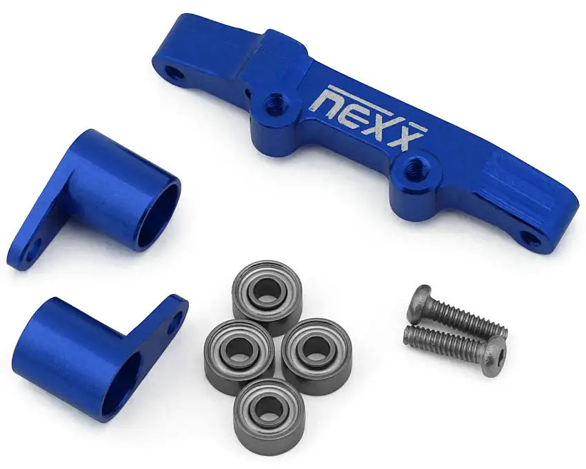NEXX Racing Losi® Micro-B Aluminum Steering Rack Set (Blue)