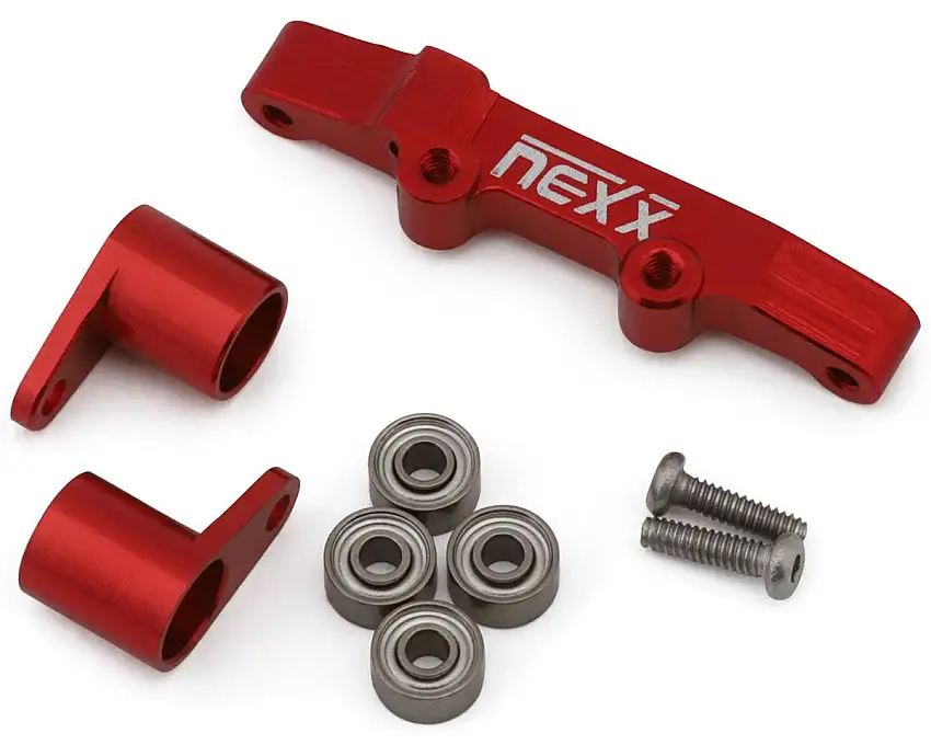 NEXX Racing Losi® Micro-B Aluminum Steering Rack Set (Red)