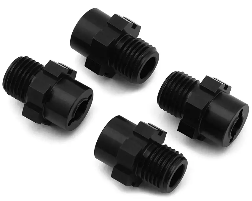 NEXX Racing Aluminum 17mm Hex Wheel Adapters for Traxxas® 4x4 Jato® (Black)