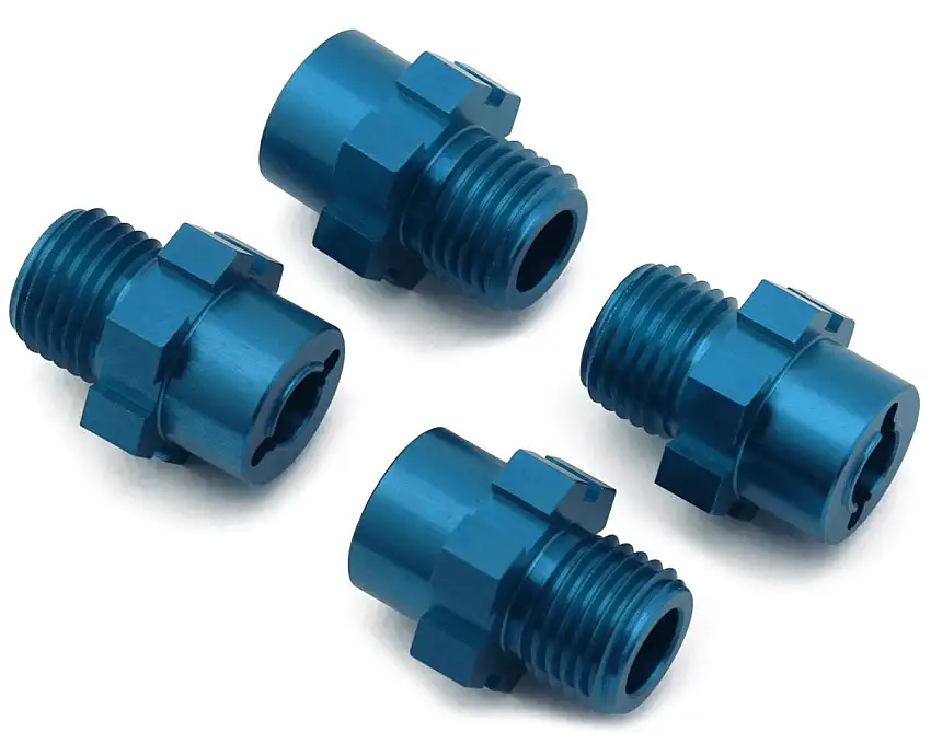 NEXX Racing Aluminum 17mm Hex Wheel Adapters for Traxxas® 4x4 Jato® (Blue)
