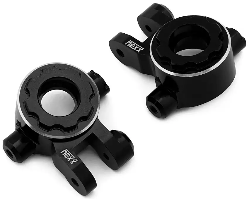 NEXX Racing Aluminum Steering Knuckles for Traxxas® 4x4 Jato® (Black) (2)