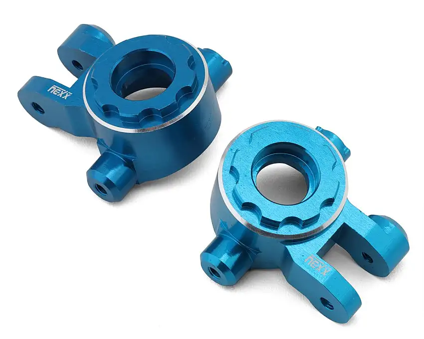 NEXX Racing Aluminum Steering Knuckles for Traxxas® 4x4 Jato® (Turquoise) (2)