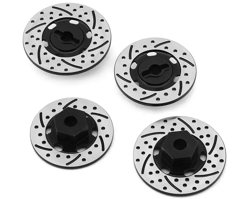 NEXX Racing 12mm Aluminum Brake Rotor Hex Hubs for Traxxas® 4-Tec® (Black) (4) (2.5mm Offset)