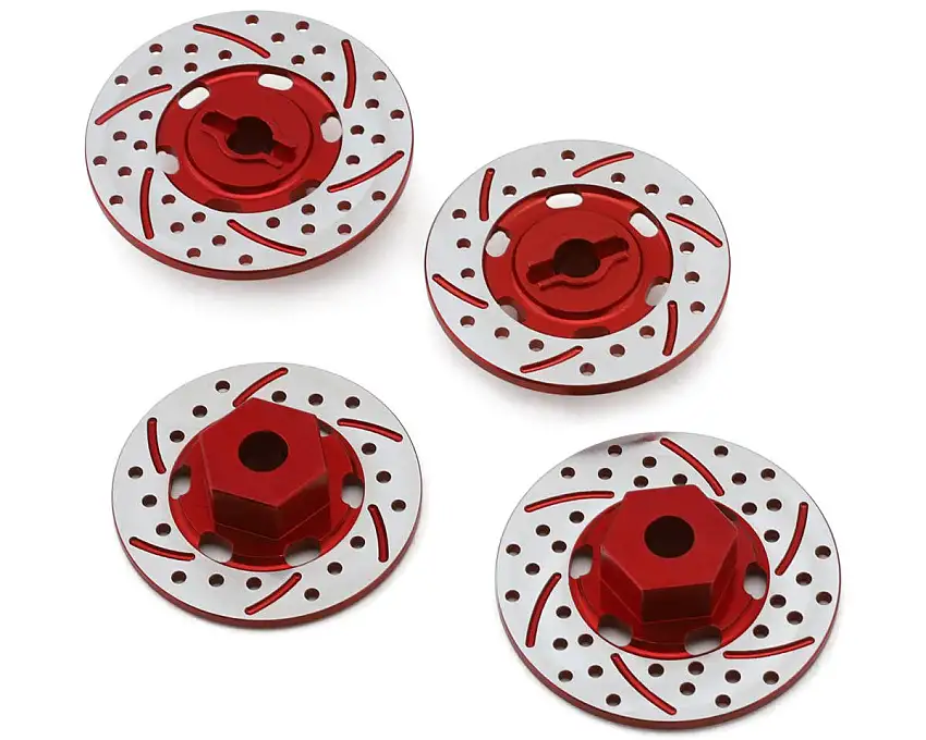 NEXX Racing 12mm Aluminum Brake Rotor Hex Hubs for Traxxas® 4-Tec® (Red) (4) (2.5mm Offset)