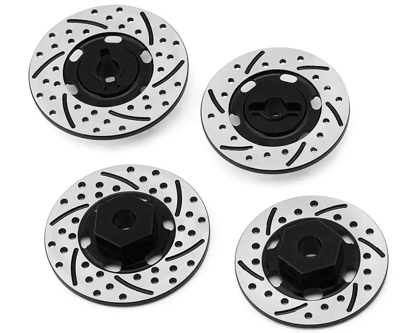 NEXX Racing 12mm Aluminum Brake Rotor Hex Hubs for Traxxas® 4-Tec® (Black) (4) (0mm Offset)
