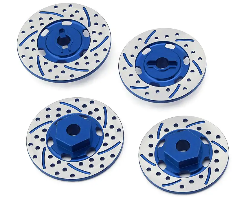 NEXX Racing 12mm Aluminum Brake Rotor Hex Hubs for Traxxas® 4-Tec® (Blue) (4) (0mm Offset)