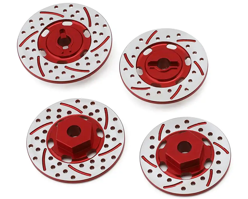 NEXX Racing 12mm Aluminum Brake Rotor Hex Hubs for Traxxas® 4-Tec® (Red) (4) (0mm Offset)