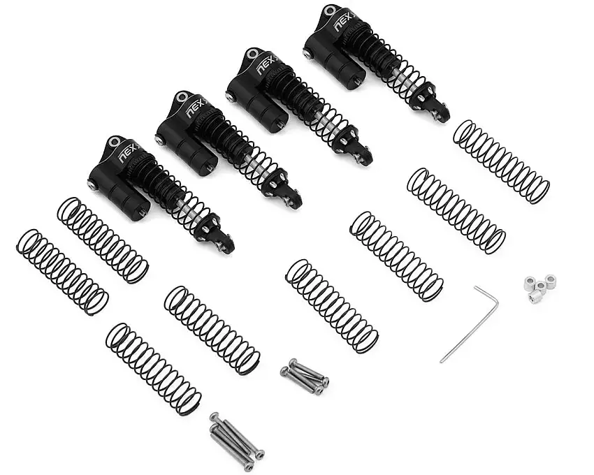 NEXX Racing Redcat MT-18 53mm Aluminum Oil-Filled Reservoir Shocks (Black) (4)